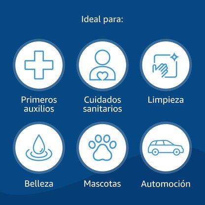 by Amazon Guantes Desechables de Nitrilo Azules, sin Polvo, sin Látex, Talla M, Paquete de 100